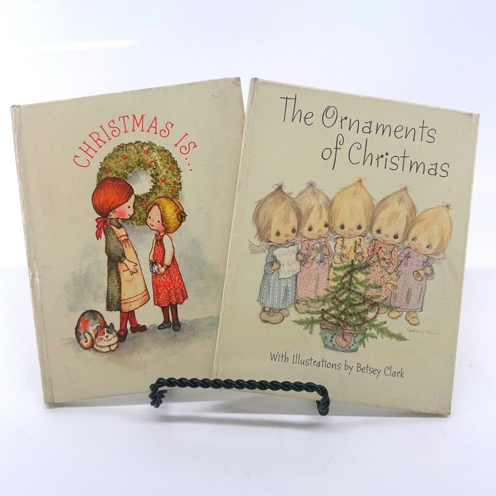 Hallmark Mementoes Christmas Is‎ Ornaments of Christmas Book Set of 2 Vintage